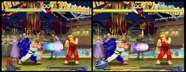 SEGA Saturn vs. PlayStation Comparison Street Fighter Alpha 2